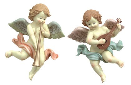 Cherubim Plaque Horn-Lute