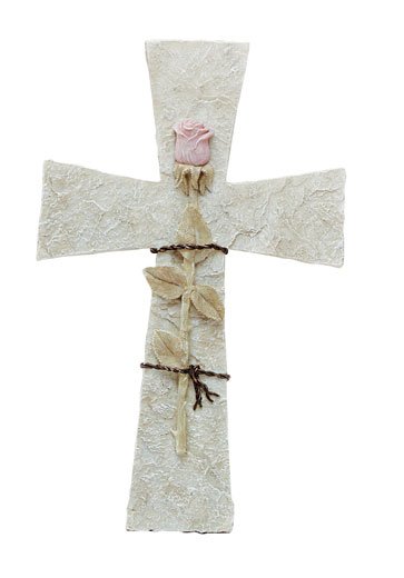 Rose On Stone Cross