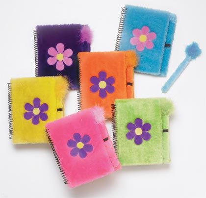 Soft N Fuzzy Flower Notebooks