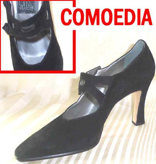 Runway Handmade Italian Pumps - Black Suede - Retail $399 - YOUR PRICE $59.99 - sz 9.5