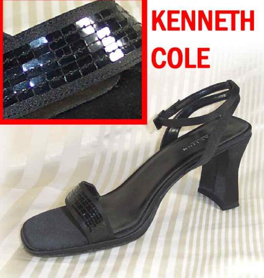Kenneth Cole Embellished Black Sandals Pumps - Retail $99 - YOUR PRICE $12.99 - sz 9.5