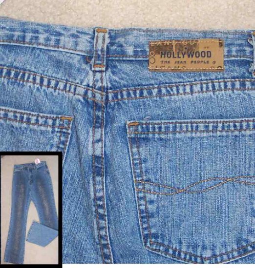 Hollywood Designer Jeans wGlitter Legs - YOUR PRICE $9.99 - Girls 16, Ladies XS