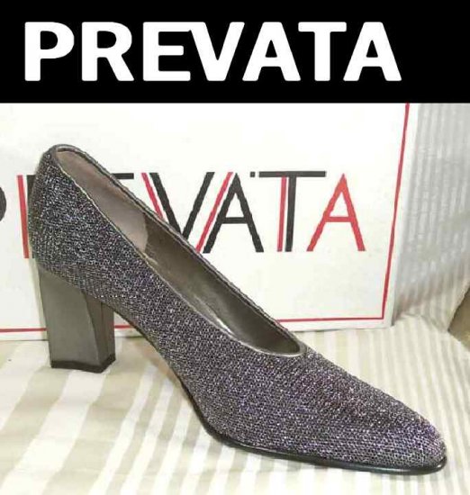 Prevata Italy Sparkly Pewter Mesh Pumps - Retail $160 - Your Price $29.99 - 7 AAA