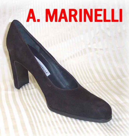 Sophisticated Charcoal Suede Pumps by A. Marinelli - Retail $105 - YOUR PRICE $12.99 - sz 7