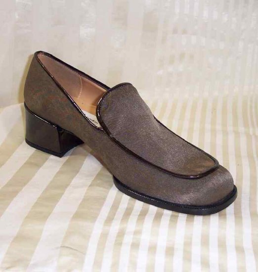 Sacha Satin wPatent Loafers in Latte Brown - Retail $110 - YOUR PRICE $18.99 - sz 6.5