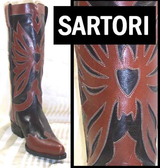 Incredible Western style boots by Sartore Paris - Retail $765 - YOUR PRICE $169.99 - sz 6.5