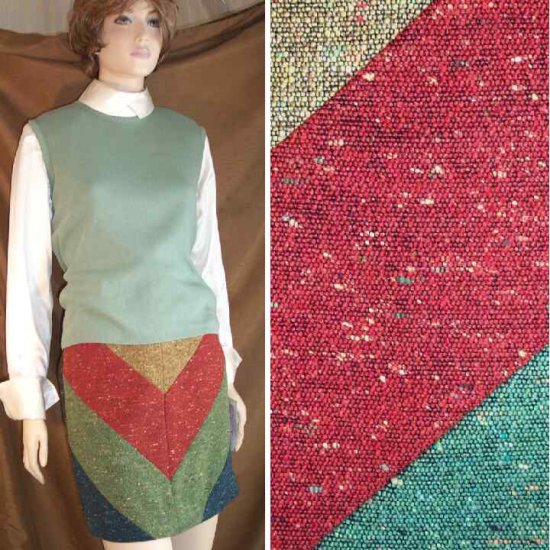 Tweedy Chevron Skirt by Dorothy Schoelen - Retail $198 - YOUR PRICE $19.99 - sz 8