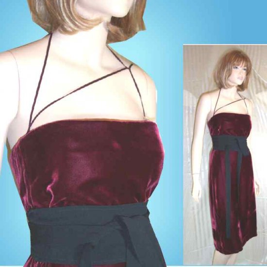 Calvin Klein Burgundy Velvet Cocktail Dress - Your Price $49.99 - Retail $328 - sz 8