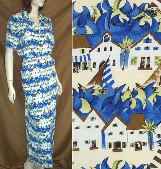 Ann May Silk Seaside Long Skirt wBlouse Suit - Your Price $34.99 - Retail $322 - sz S