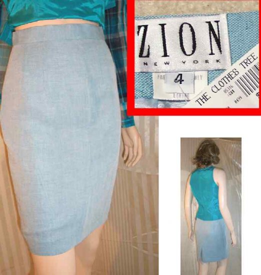 Lite Blue Linen Skirt by Zion - Italian fabric - $18.99 - Retail $132 - sz 4