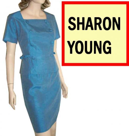 Sharon Young Ocean Blue Mod Suit - Satiny - $24.99 - Retail $158 - sz 10