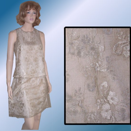 Beige Layered Lace 2pc Tent Dress by Revue - $24.99 - Retail $210 - sz 6