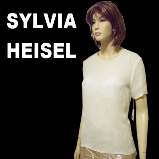 Sylvia Heisel Silk Chiffon Haute Couture Blouse - $39.99 - Retail $330 - sz 6