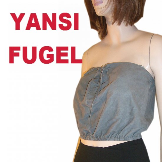 Chamois Suede Tube Top Camisole by Yansi Fugel * Small $24.99 - Retail $245