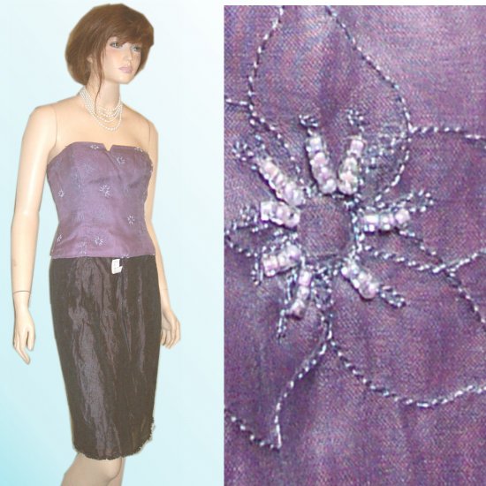 Corset Bustier wBeads, Embroidery by Nicole Miller size 4 * $35.99 - Retail $255