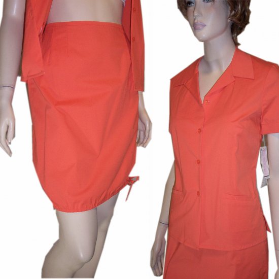 Stretch Cotton Shirt by & TROUSERS * tangerine * YOUR PRICE $9.99 * Retail $86 * sz S