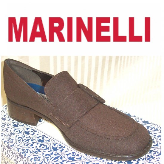 Brown Microfiber Loafers by Marinelli of Spain * YOUR PRICE $12.99 * sz 7.5N