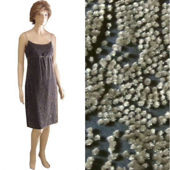 MSRP $192 SILK VELVET Slip Dress sz 6 by Phoebe - Black-Taupe