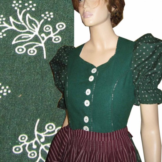 DISTLER Original Bavarian Dirndl - Oktoberfest - Green - Bust 38