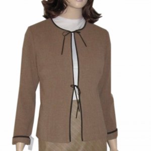 sz 8 Tie-Up Blazer - So Cute by Margaret M - Tan $31.99 - Retail $236
