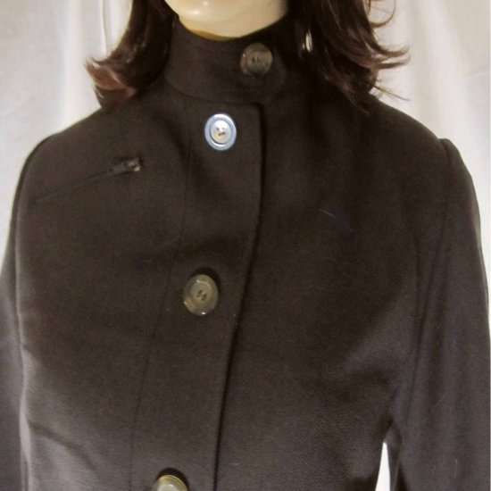 sz 14 JON TAGIA Funnel Neck Brown Wool Bomber Jacket $65.99 - MSRP $526