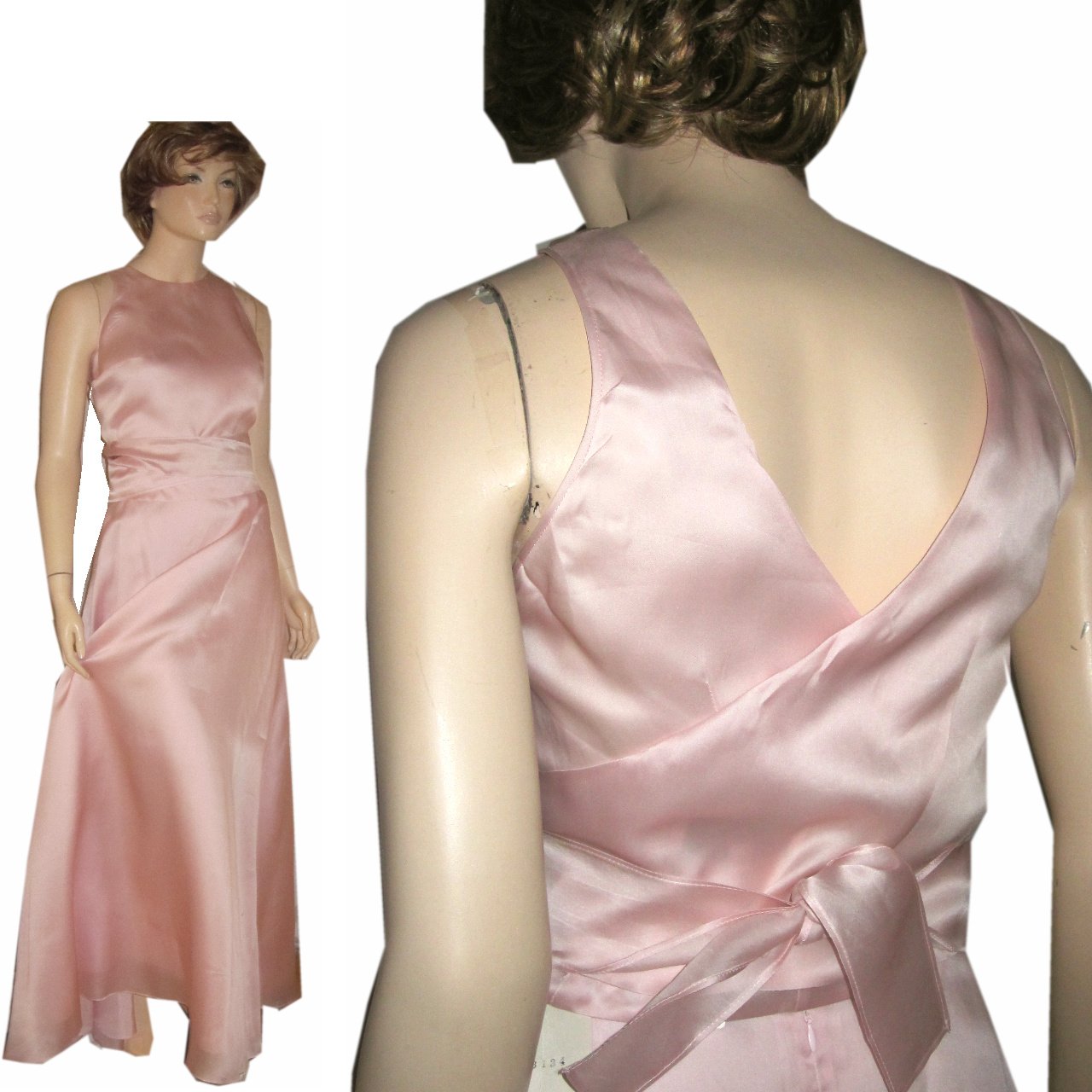 sz 6 CHETTA B EVENINGS Wrap Bodice 2-Pc SILK Gown $69.99 - List price $410
