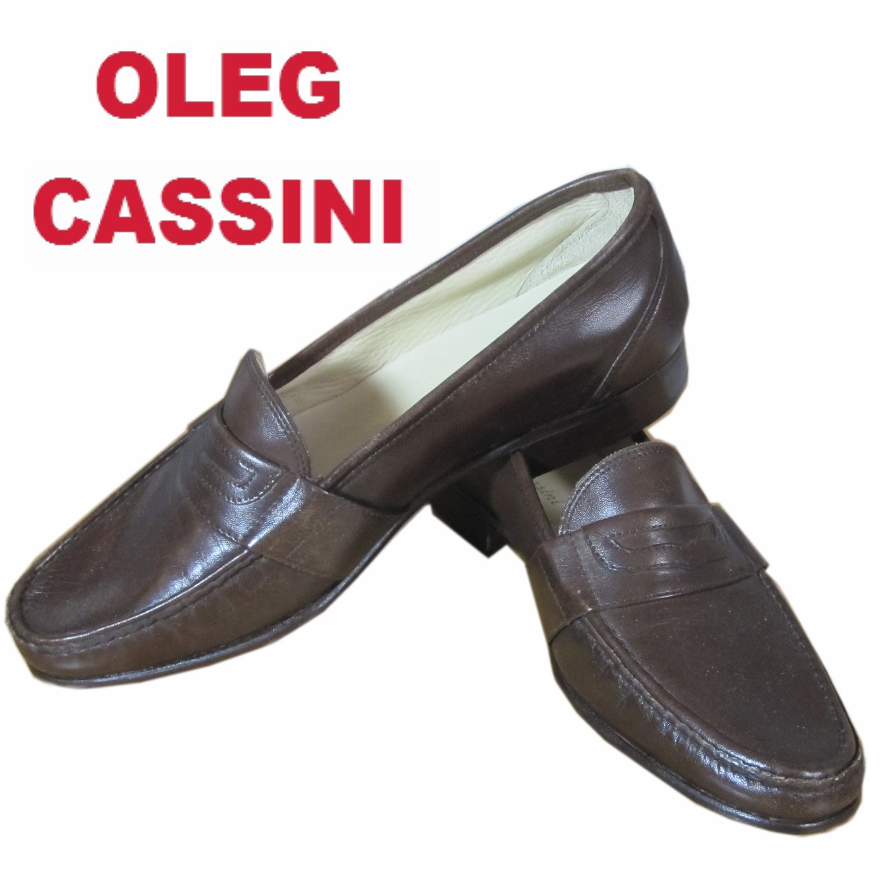 sz 9.5 OLEG CASSINI Hand Made Italian Mens Loafers $59.99 - List price $425