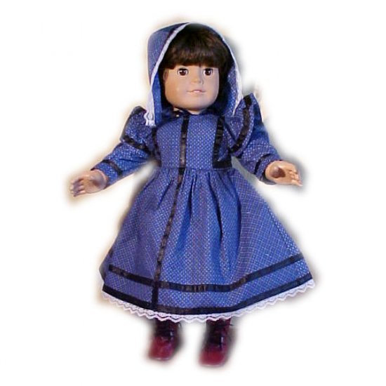 Blue Pioneer Dress for 18 inch Doll