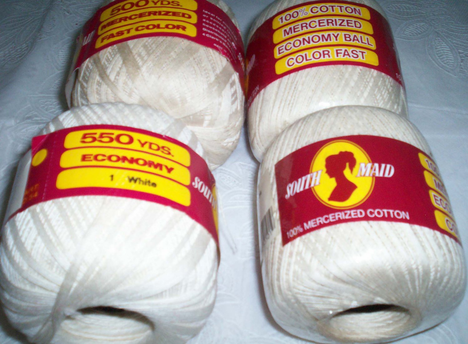South Maid Crochet yarn white