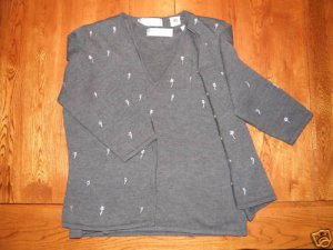Valerie Stevens Merino Wool Cardigan Sweater SZ XL