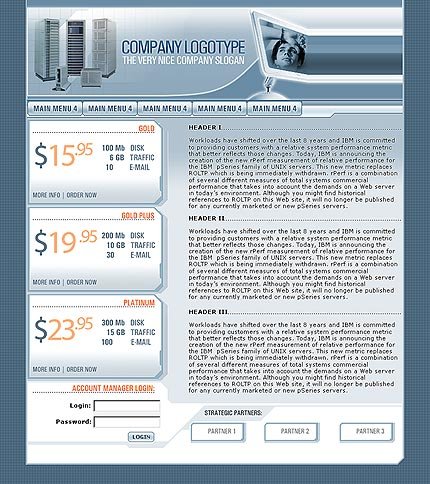 Hosting Company Template 1087