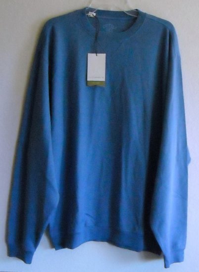 New mens 100% cotton Cutter & Buck blue sweater pullover size XL / TG