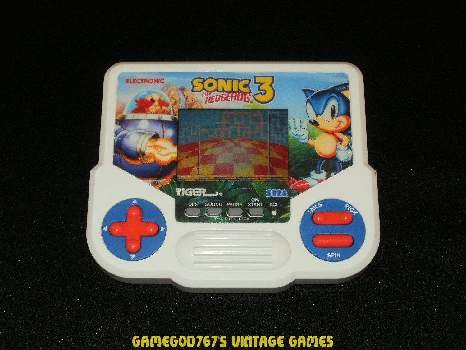 Sonic the Hedgehog 3 - Vintage Handheld - Tiger Electronics 1994 - Refurbished