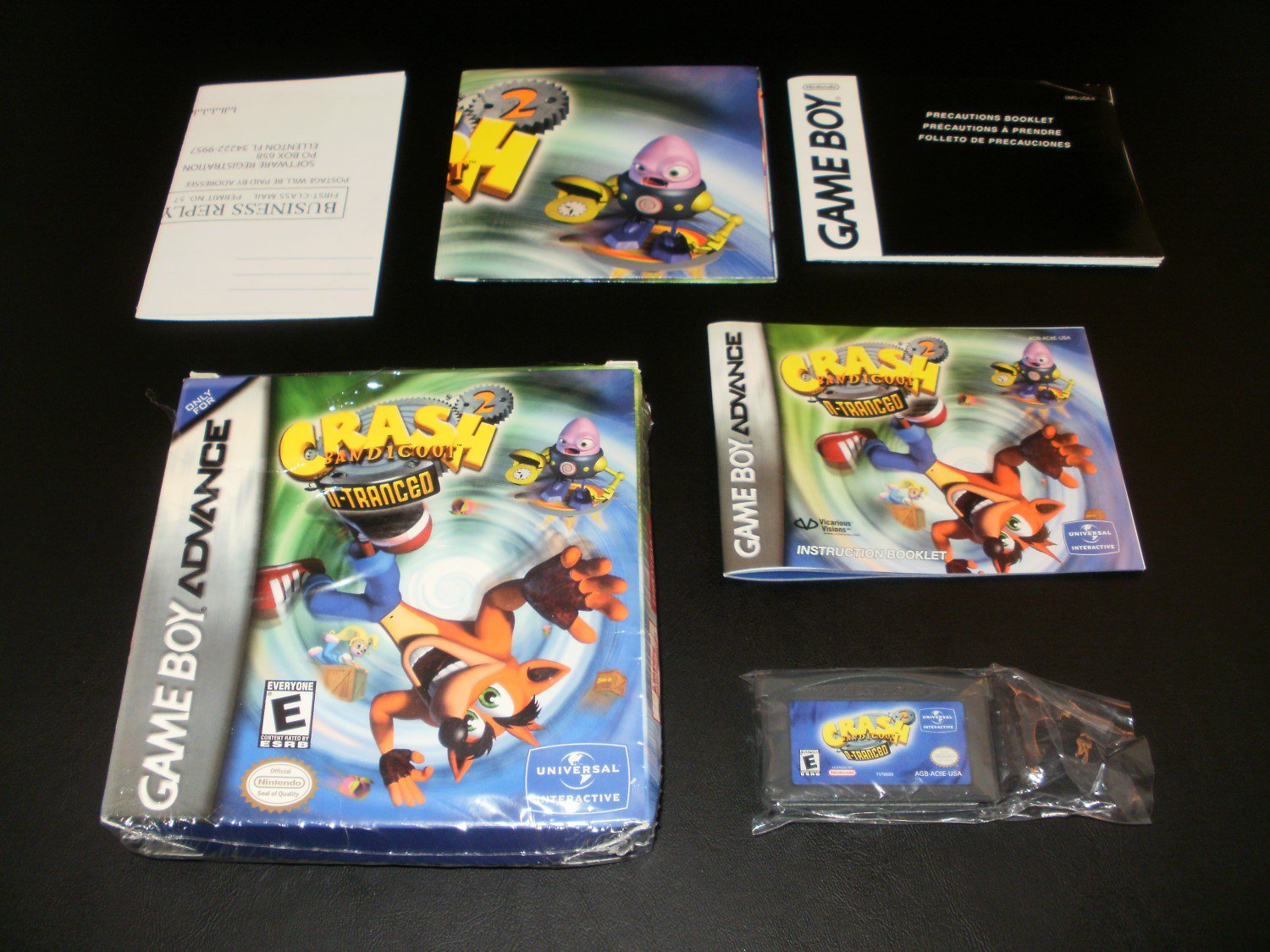 Crash Bandicoot 2 NTranced Nintendo Game Boy Advance Complete CIB