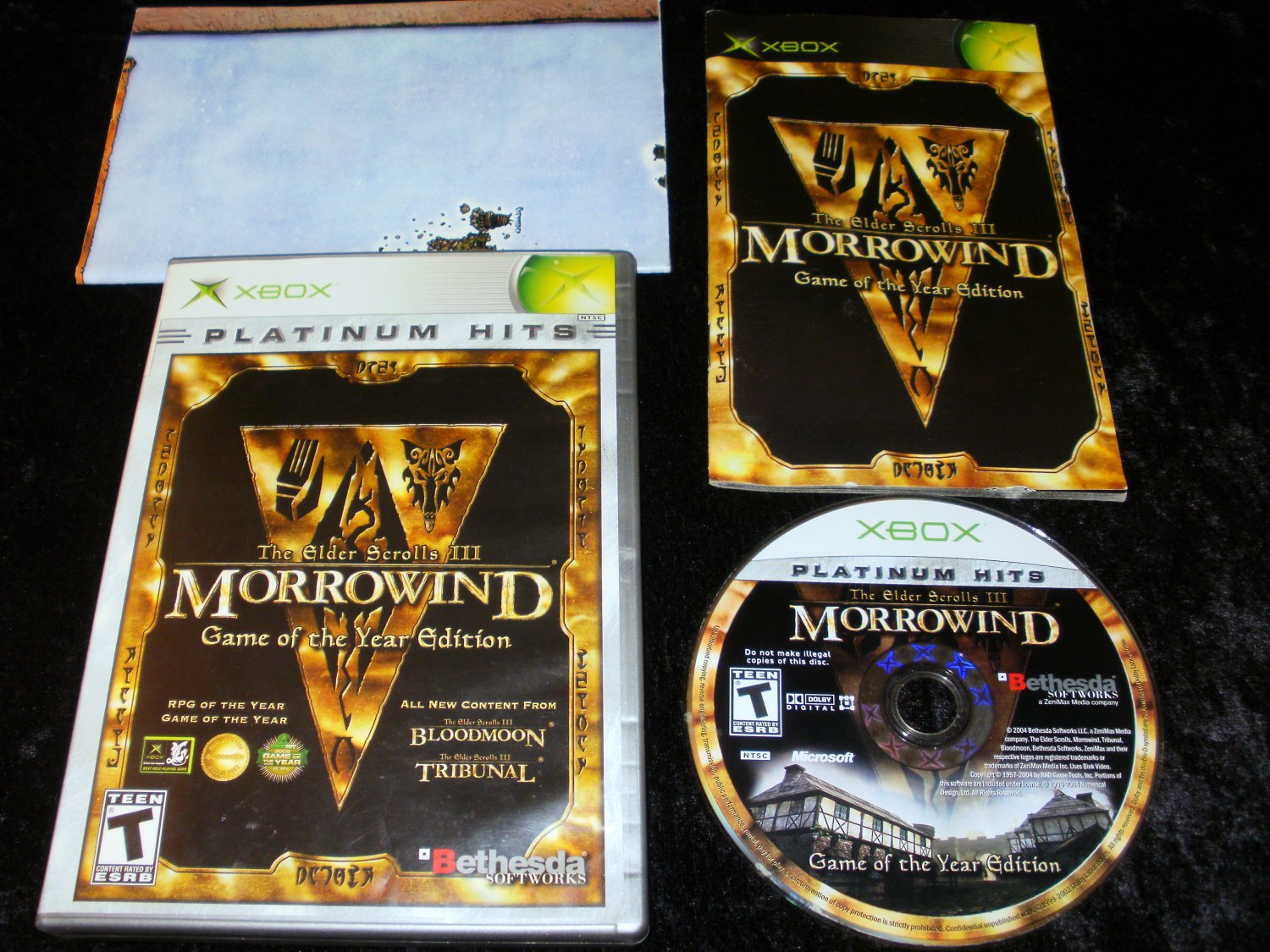 Elder Scrolls III Morrowind Xbox Complete CIB Game Of The Year