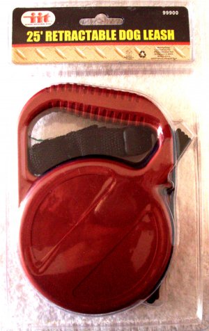 Red 25 FOOT RETRACTABLE DOG LEASH