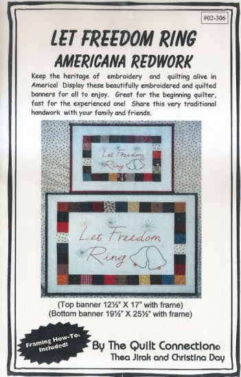 Let Freedom Ring Embroidery Quilt Pattern