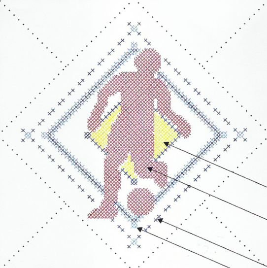Soccer Football Player Quilt Blocks OOP