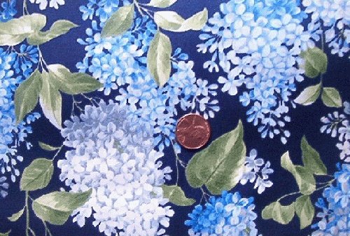 Blue Lilacs on Navy
