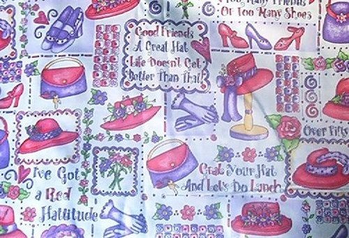 Red Hattitude Quilt Fabric