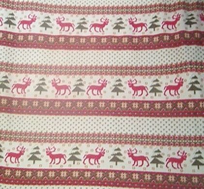 Beige Reindeer Trees Fleece for Blanket