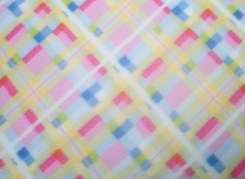 Pastel Plaid Fleece for Blanket