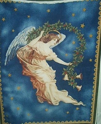 Christmas Guardian Angel Fleece Panel Blanket