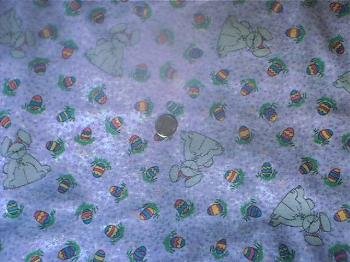 Easter Bunny and Eggs Quilt Fabric