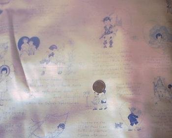 Valentine Sayings on Cream Quilt Fabric