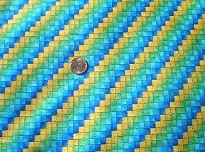 Multicolor Check Blue Green Yellow KP Kids Fabric