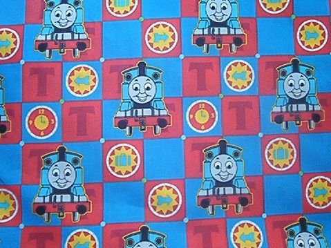 Thomas the Train Blocks Backer Kids Quilt Fabric