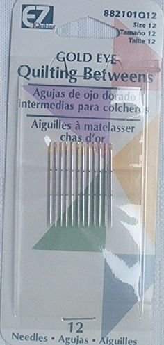 Gold Eye Quilting Betweens 12 Needles sz 12