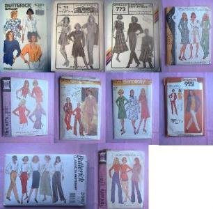 Lot of 10 Vintage Pants Skirt Patterns Size 20 6 Uncut