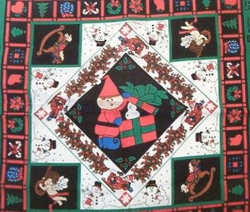 Christmas Scarves Pillow Panel Fabric